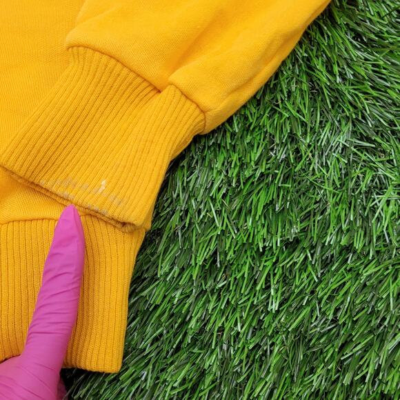 Vintage 90s MOD Collared Sweatshirt Medium 21x23 Crop Baggy - Picture 4 of 12